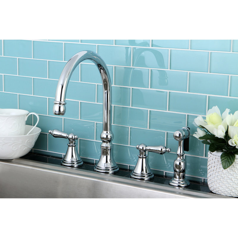 Robinet de cuisine Kingston, Chrome poli, Levier