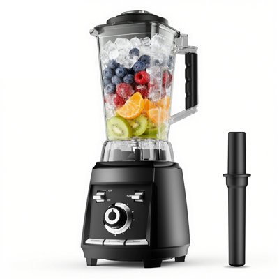 Mélangeur de comptoir professionnel 1800 W, broyeur à glace haute vitesse, pichet 68 oz, mélangeur à 6 pales Smoothie avec contrôle de la vitesse du pouls pour la soupe, la sauce et les boissons glacées