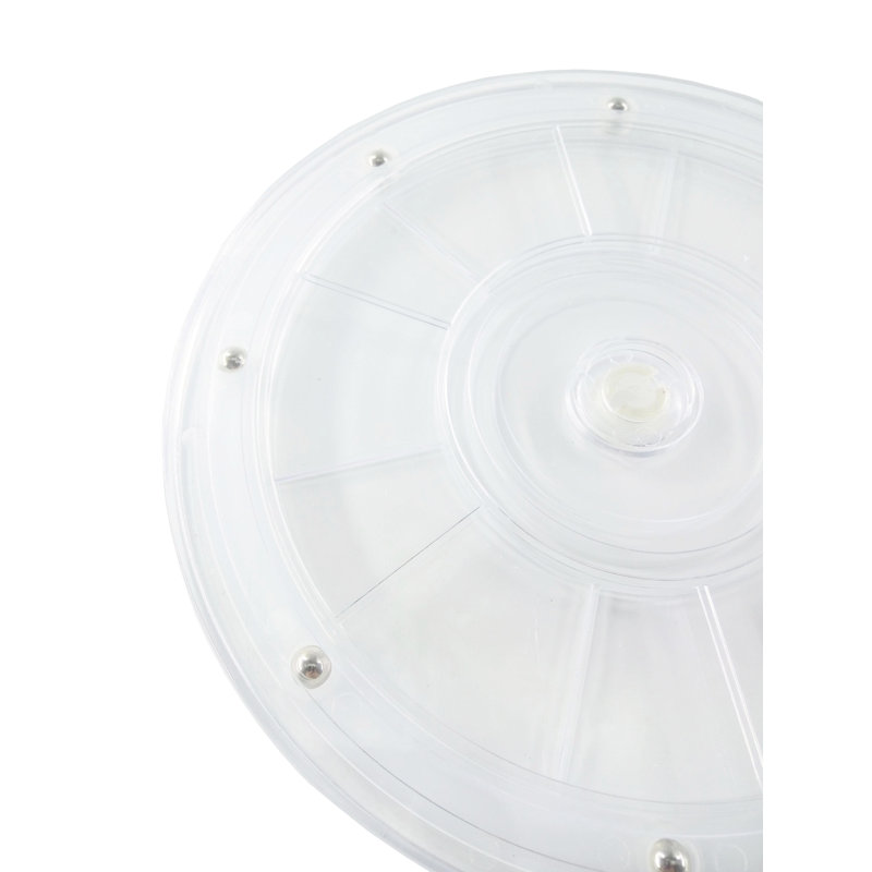 Organisateur de plateau tournant 8 po en plastique transparent