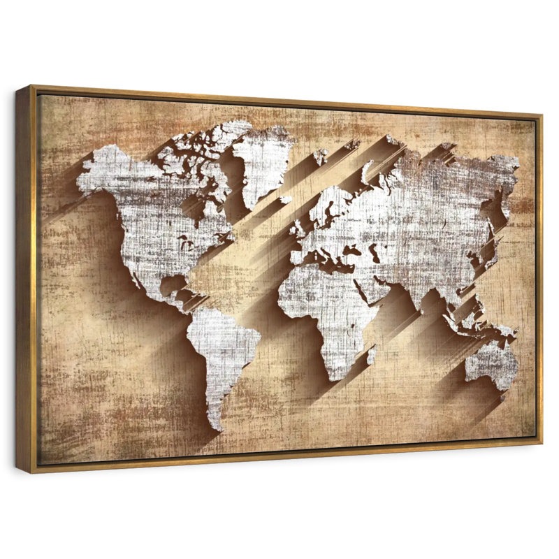 Briscoe en bois sculpté, 19 po x 13 po, Cadre flottant doré