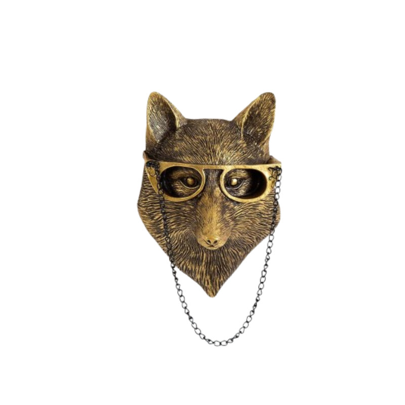 Faux Fox Head Wall Decor