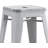Set Of 2 Backless Industrial Metal Bar Stools Without Back