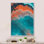 Impression sur toile orange et turquoise II - art moderne et contemporain sur toile