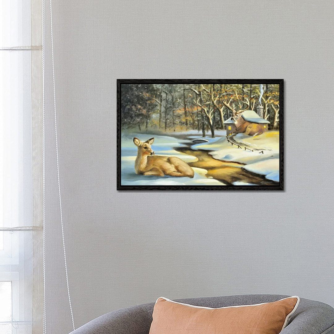 Deer Cabin Illusion von D. "Rusty" Rust - Gallery-Wrapped Canvas Giclée on Canvas