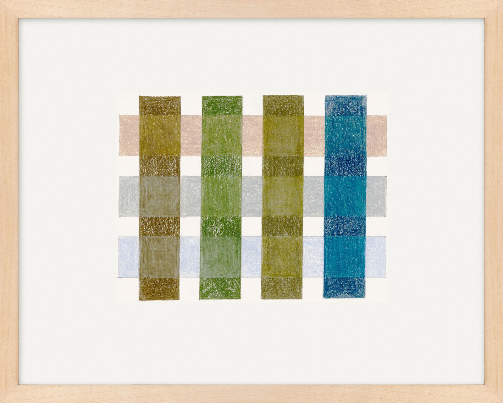 Lancel "Gridlock V" Print by Beth James, 30'' H X 38'' W X 1.25'' D, Maple Framed