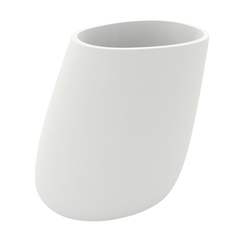Stone Resin Pot Planter, 55.25" H x 55.25" W x 41.75" D, White