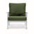 2-Piece Patio Arm Chair with Slatted Aluminum Frame - Removable Polyester Cushions, Cotton-Filled Lounge Chair for Indoor Outdoor Use-1335486583-1316367696