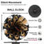 Horloge murale ronde en bois 10 po, mouvement à quartz silencieux, imprimé UV, à piles-480118446