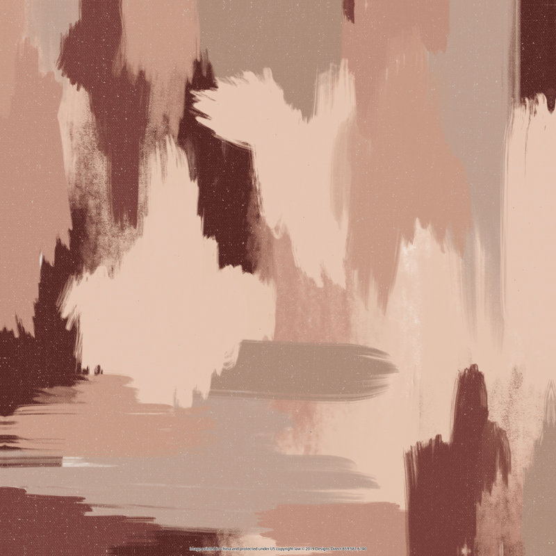 Dark Blush And Red Abstract I - Wrapped Canvas Painting, 30cm H x 30cm W x 3.8cm D