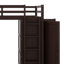 Lit mezzanine avec tiroirs, bureau et garde-robe-106491191