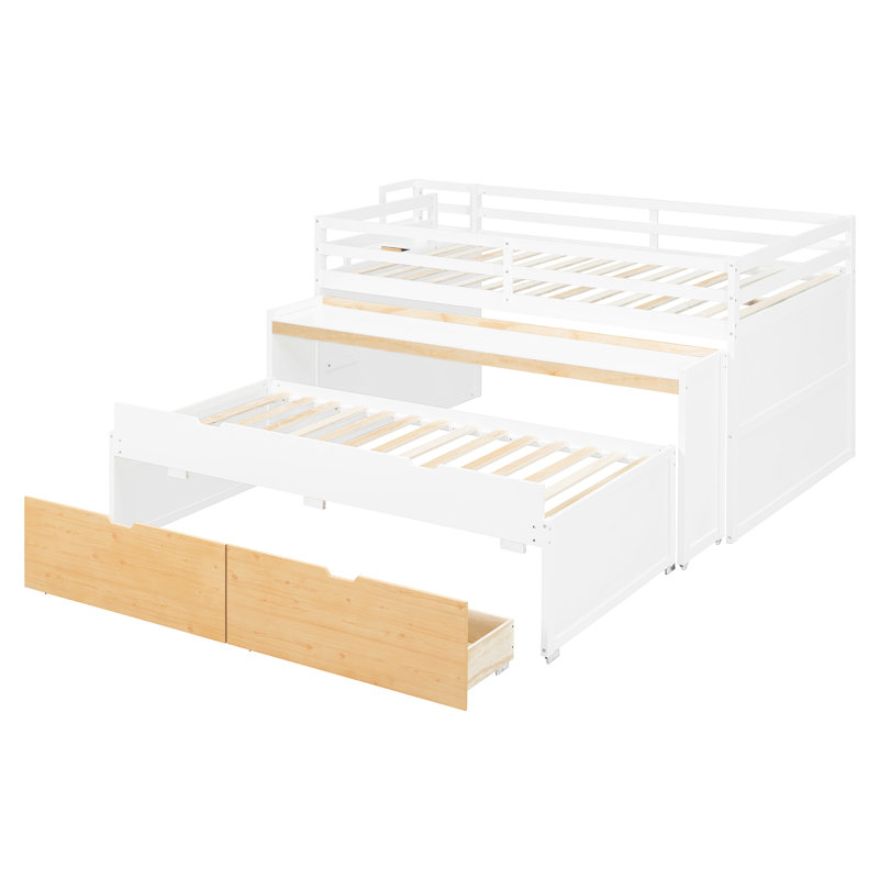 Lits multifonctionnels avec rangement, loft moderne en bois aggloméré pour petites pièces