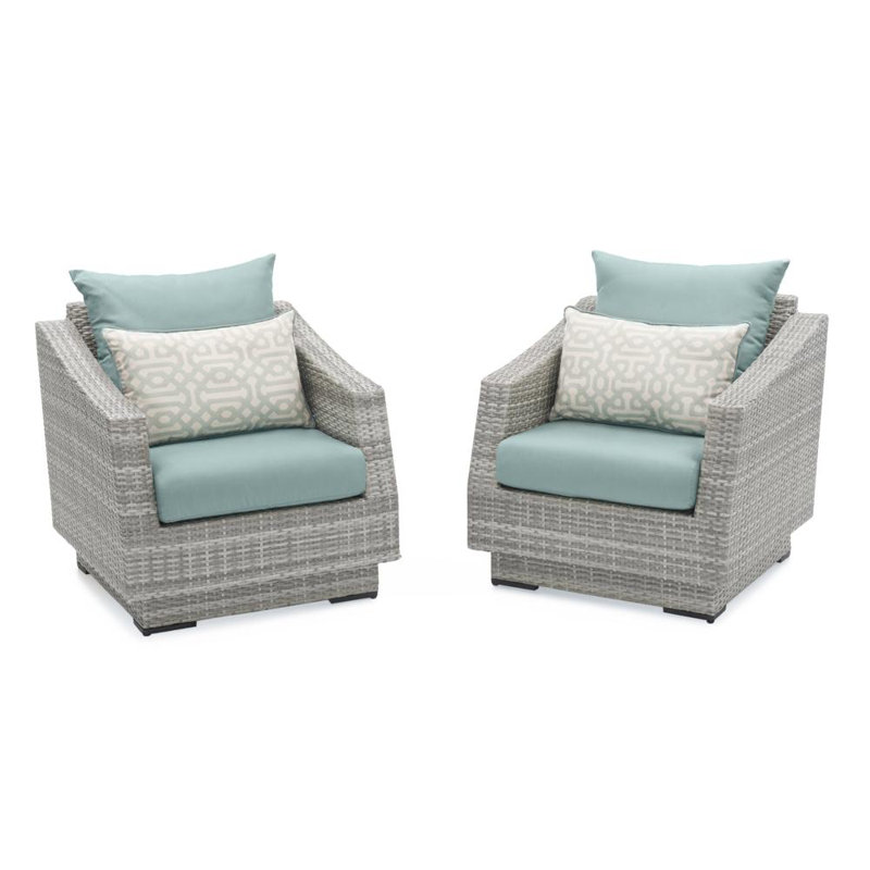 Cannes 5 Piece Club Seating Group with Cushions, Canvas Spa Sunbrella® Canvas