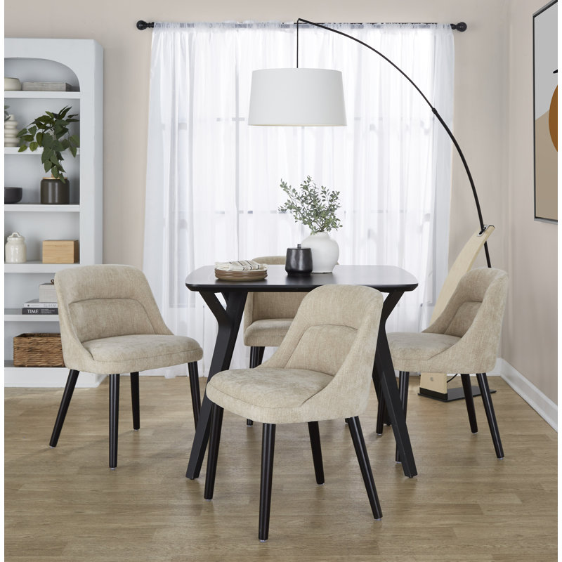 Chaise Rina - ensemble de 2, Brun clair, Noir