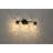 3-Light 21 In. Matte Black Vanity Light With Hammered Clear Glass Shades-276053946-300718101
