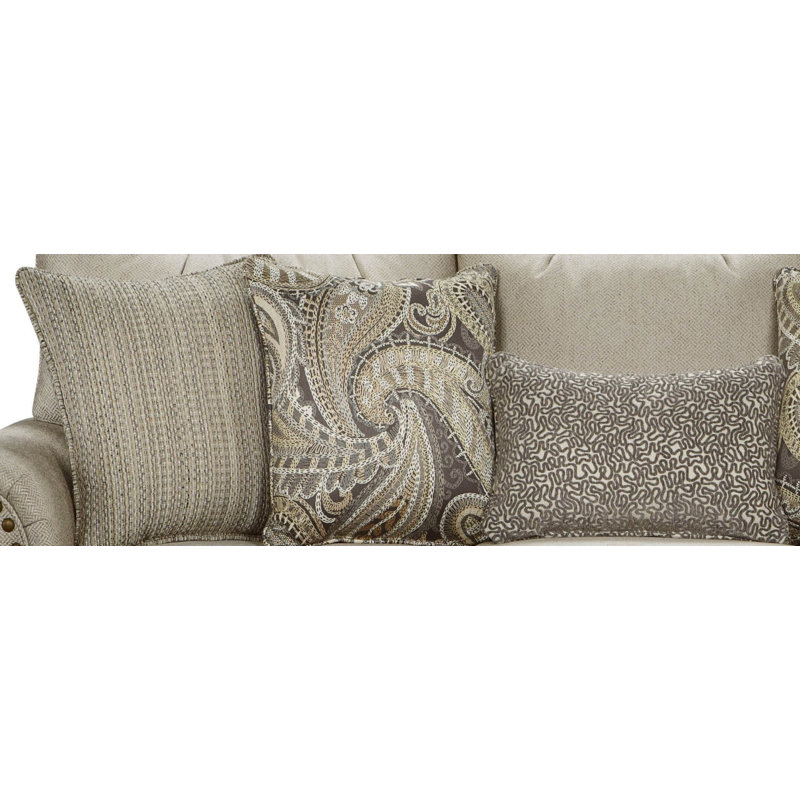 Canapé 96 po Freda, Polyester beige, H 40 po x l 96 po x P 42 po