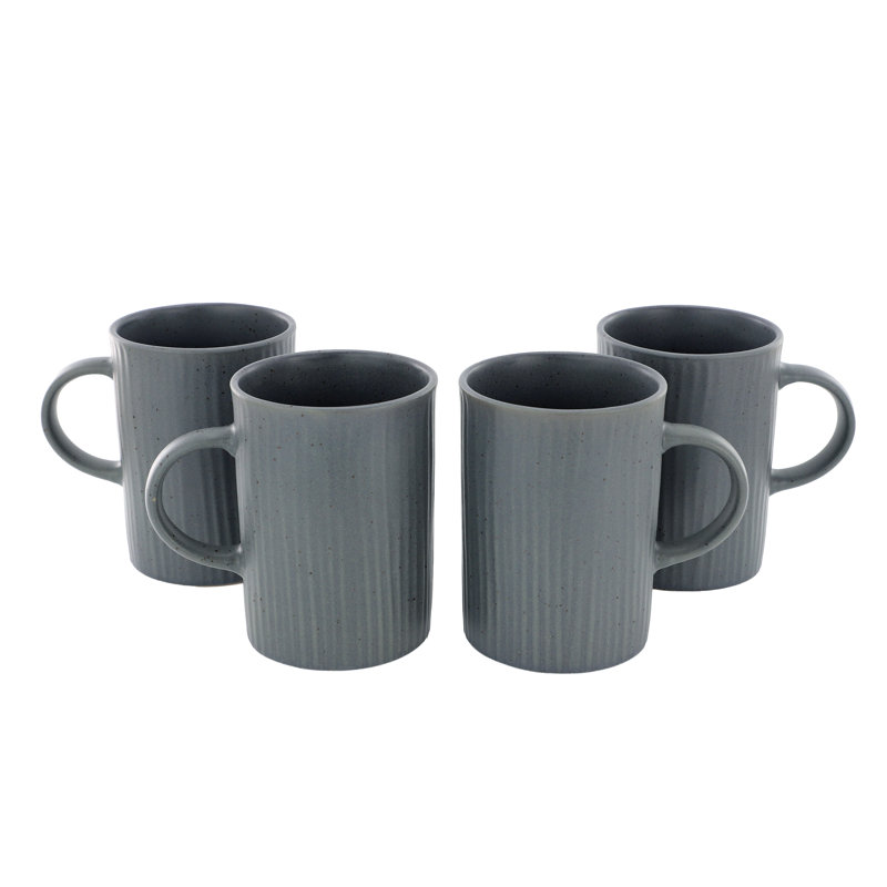 Grande tasse en grès de 19,2 onces Meritage Can Shape, Blue