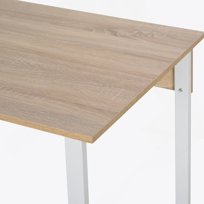 Bureau d'ordinateur avec tablettes de rangement et table de travail double