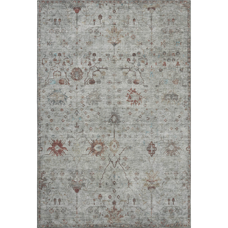 Premium Machine Washable Pinkston Arabesque Rug, Rectangle 2'6" x 3'10"