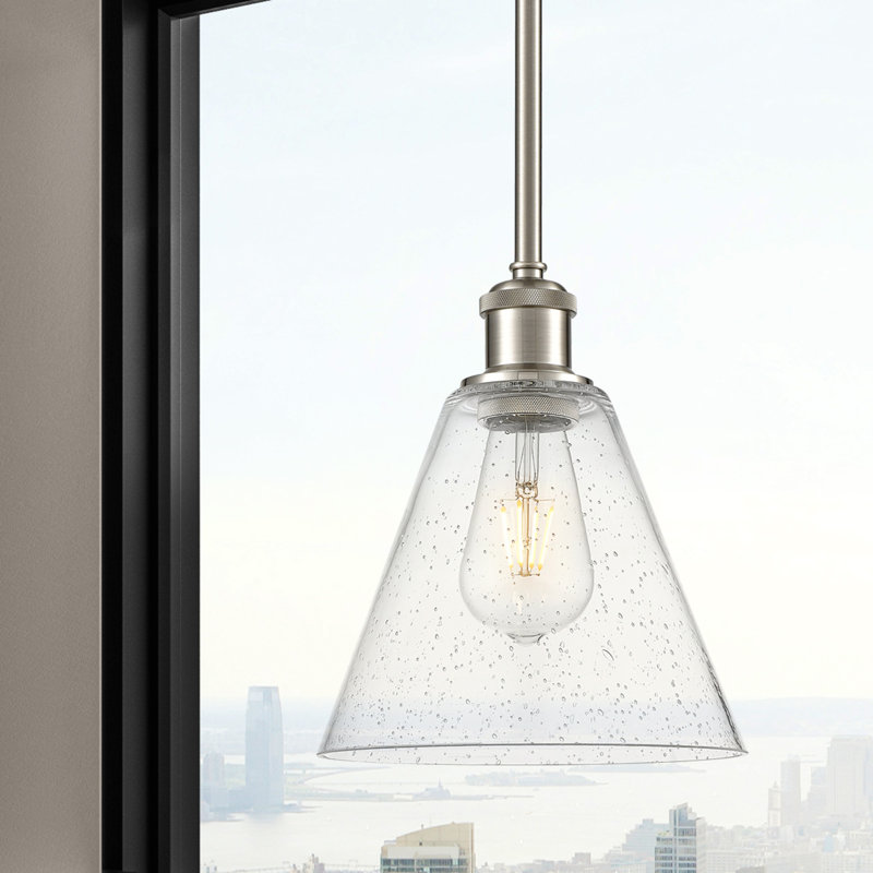 Luminaire suspendu en forme de globe à 1 lumière Anairis, Ampoule non incluse, H 42,75 po x l 8 po x P 8 po