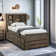 Dannial Farmhouse Captain Platform Bed with Bookcase Headboard, Three Drawers and A Trundle