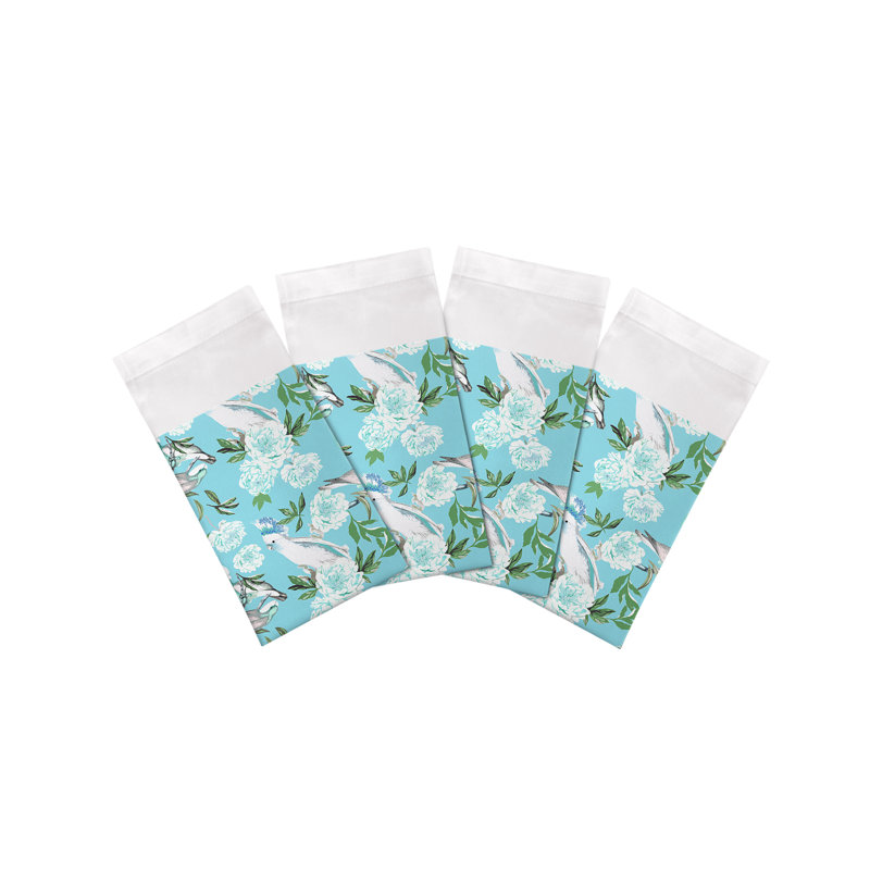 Peony Inspira Cotton Sateen Dinner Napkins, Azure