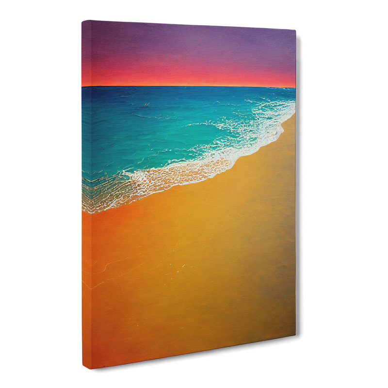 Beach Painting - Wrapped Canvas, 76cm H x 50cm W