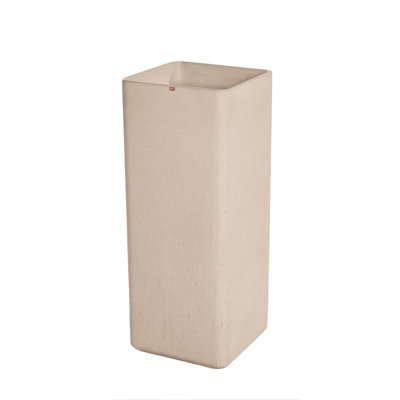 Fladd Square Concrete Pedestal Sink