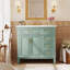 Meuble-lavabo vert 36 po avec lavabo en résine