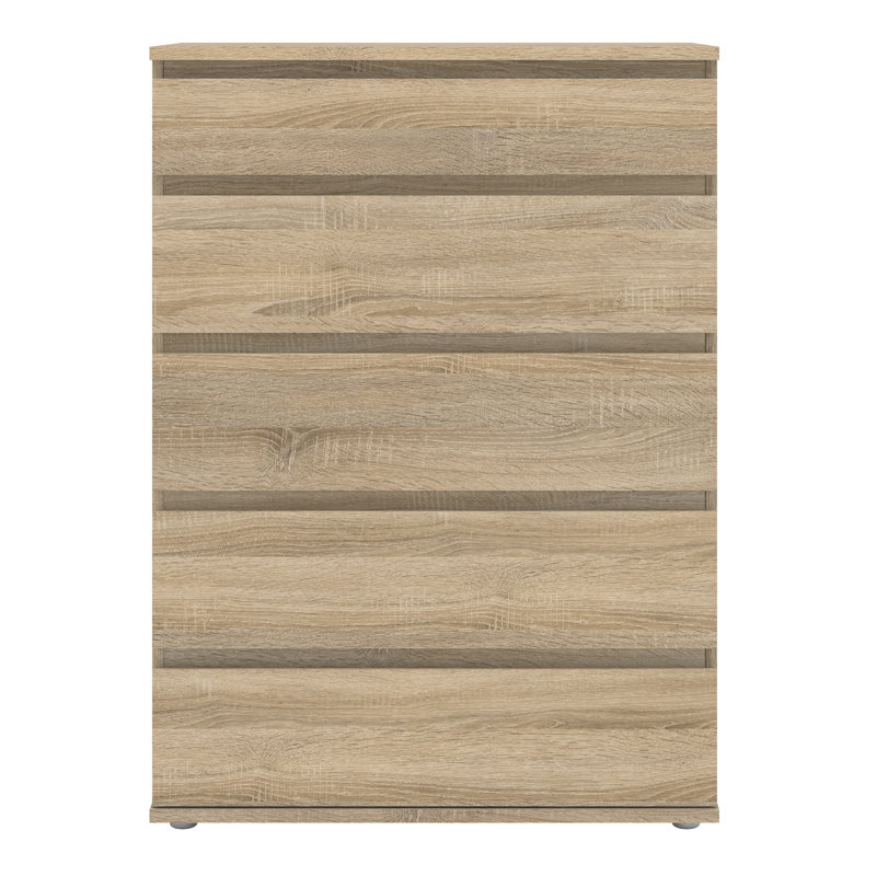 Gosselin 76.8cm W 5 - Drawer Chest of Drawers, Oak