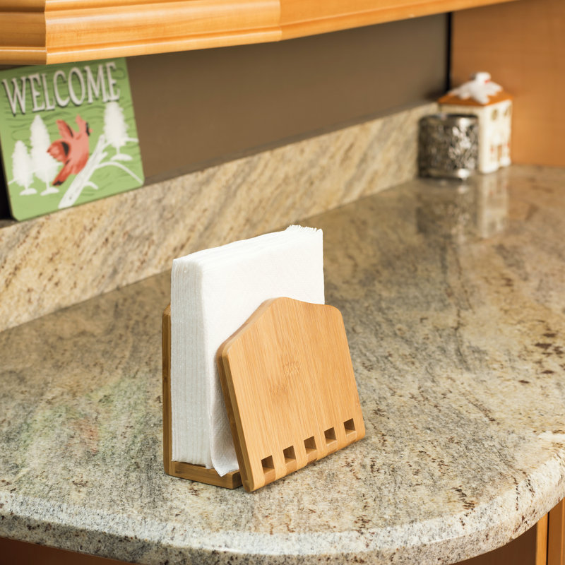 Porte-serviettes extensible en bambou Home Basics, naturel