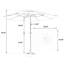 Parasol d'extérieur automatique à 3 niveaux 10pi - Housse kaki avec ventilation et amortissement pour cour arrière en aluminium-1049341971