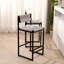 Upholstered Counter Stool with Metal Frame