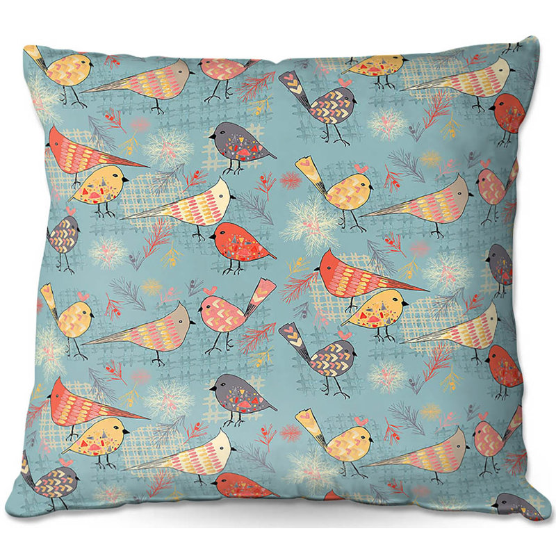  Coussin Couch Outline Birdies, 16 po x 16 po