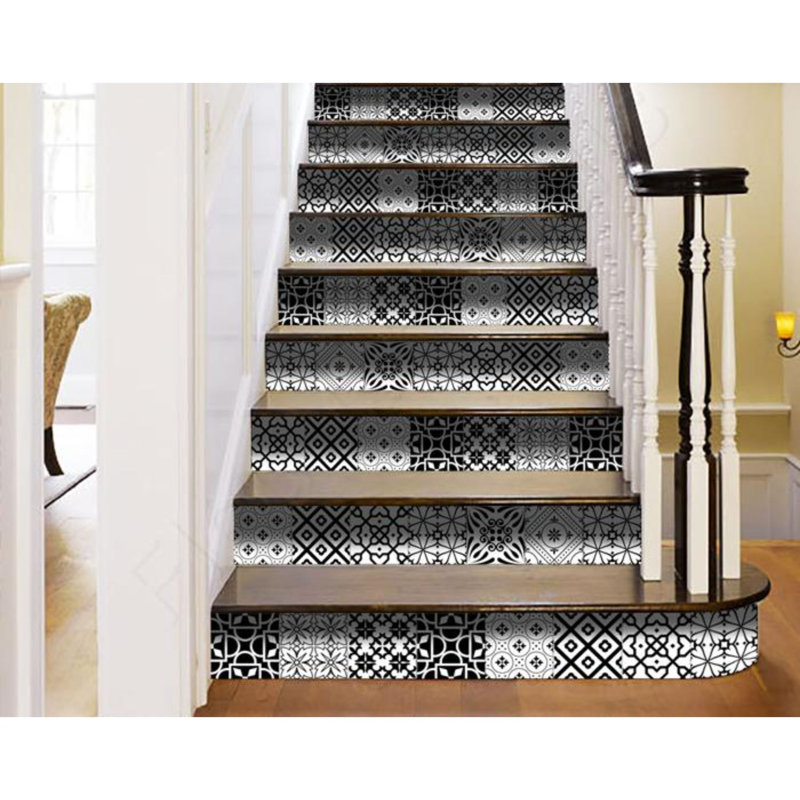 Carreau de mosaïque auto-adhésif en vinyle 4 po x 4 po