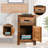 Dovber 15.75" Width Solid Wood 1-Drawer Side Table