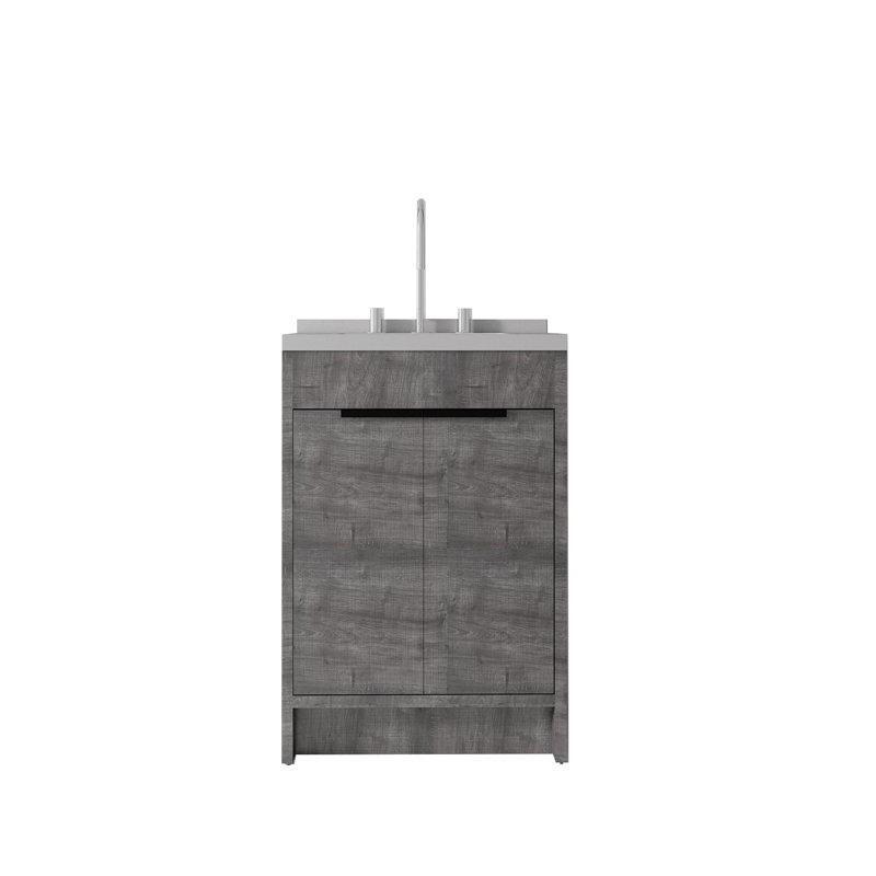 Meuble-lavabo autoportant avec lavabo