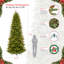 Slender Green Realistic Artificial Fir Christmas Tree-379115373