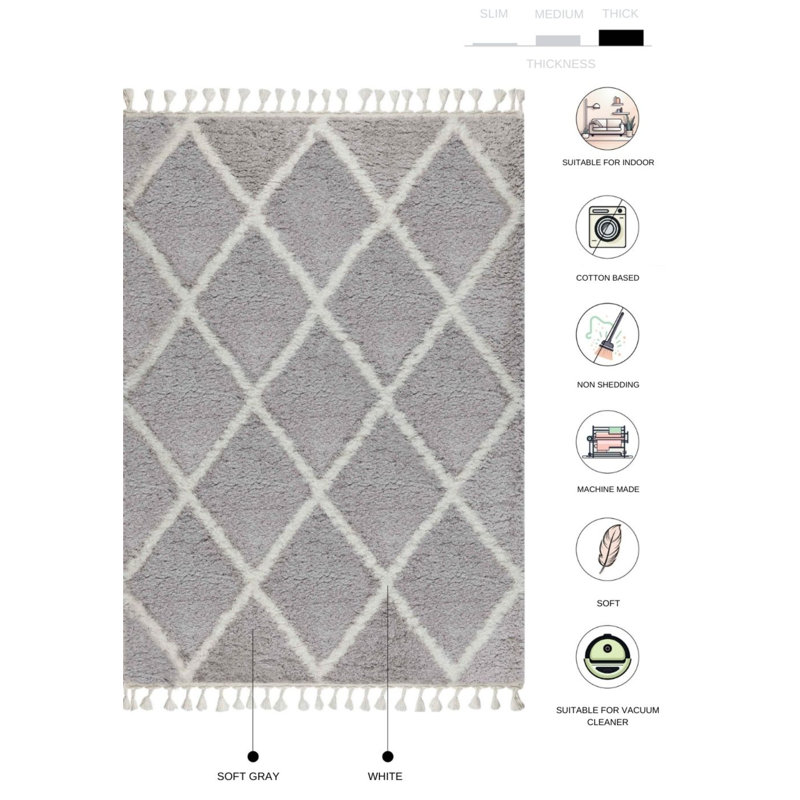 Marquavius Geometric Indoor Rug, Rectangle 4' x 5'11"