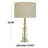 Crystal Orbs Style Base Gold Table Lamp with Drum Shade