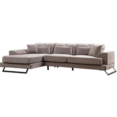Upholstered L-Shaped Sectional Left Hand Facing