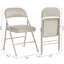 Ensemble 5 pièces de table de salle à manger pliable et de chaises compactes - Table carrée portable avec 4 chaises rembourrées en métal pliables en polyuréthane - Aucun assemblage requis - Idéal pour la salle à manger, le salon et le bureau