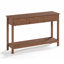 Console en bois sculpté de 51,18 po avec tablette de rangement et 3 tiroirs