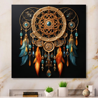 " Gold Dream Catcher Intricate Visions "