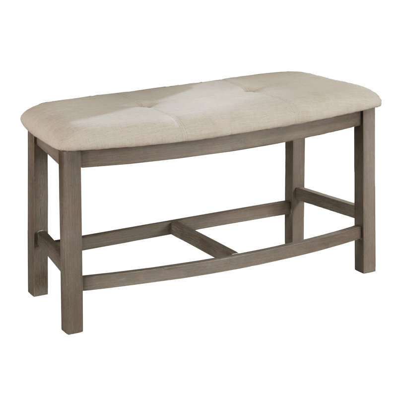 Banc en bois Daniyal, Beige, Finition rustique