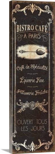 'Parisian Signs Panel - II Graphic Art Print Great Big Canvas 