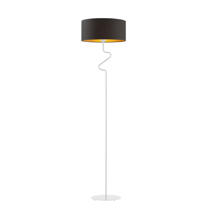 Adalade 166cm Traditional Floor Lamp, White, Black