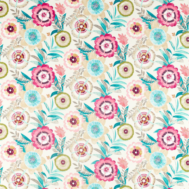 Komovi Fabric, Azelea/Fern/Lagoon