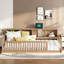 Lit en bois avec armoires de rangement et ports USB intégrés-389532215