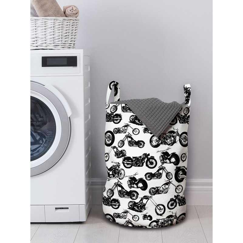 Ensemble de 17 sacs à linge de style rétro 17 pièces 13 po x 19 po noir et blanc
