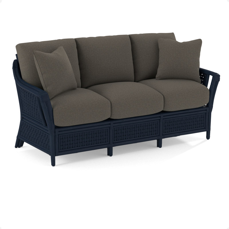 Boca Upholstered 78'' Sofa, Navy, Gray Sugar Performance